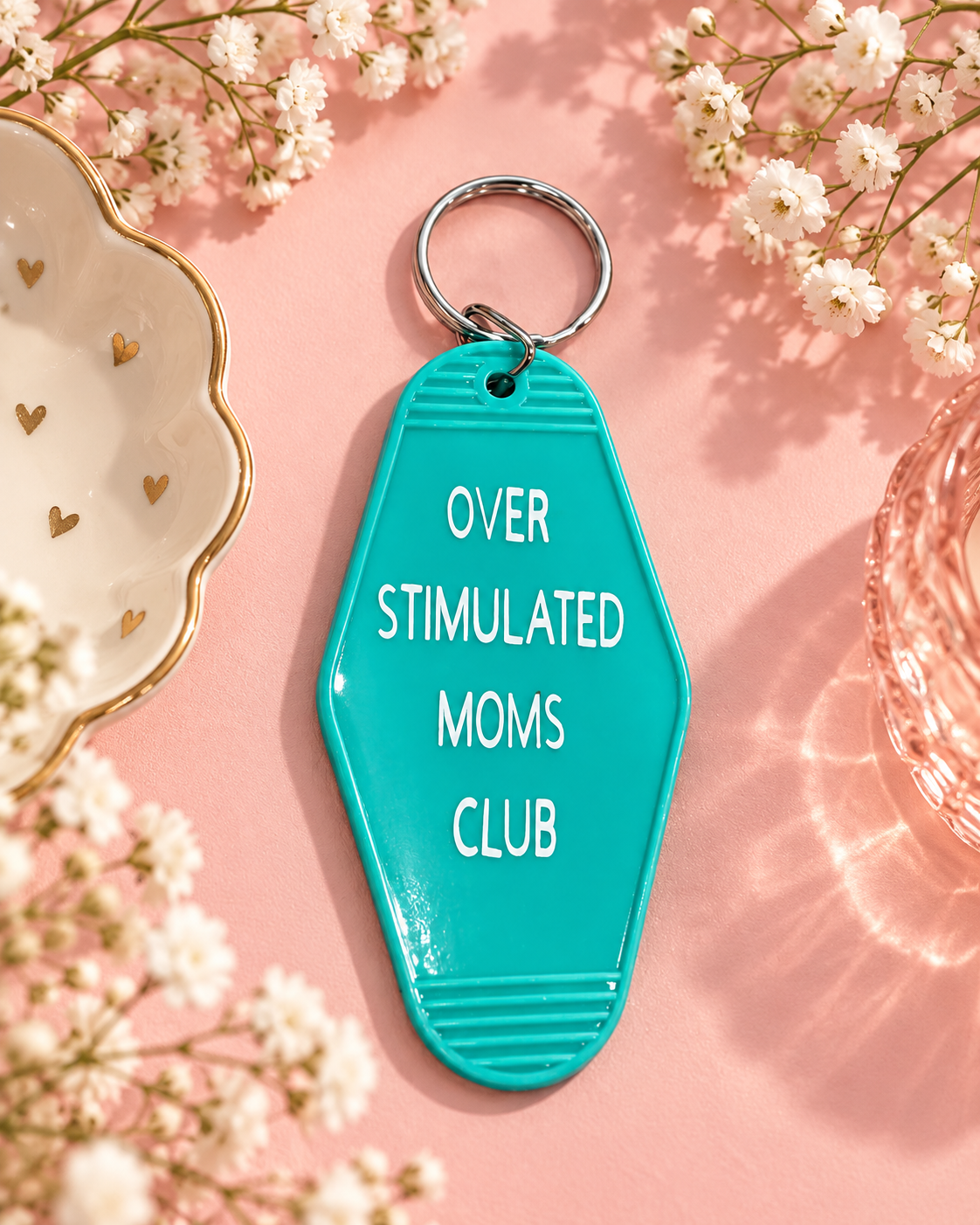 Overstimulated Moms Club Keychain