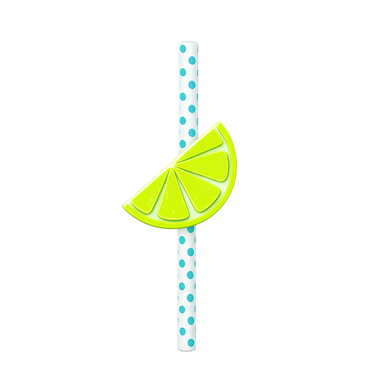 Lime Straw Charm