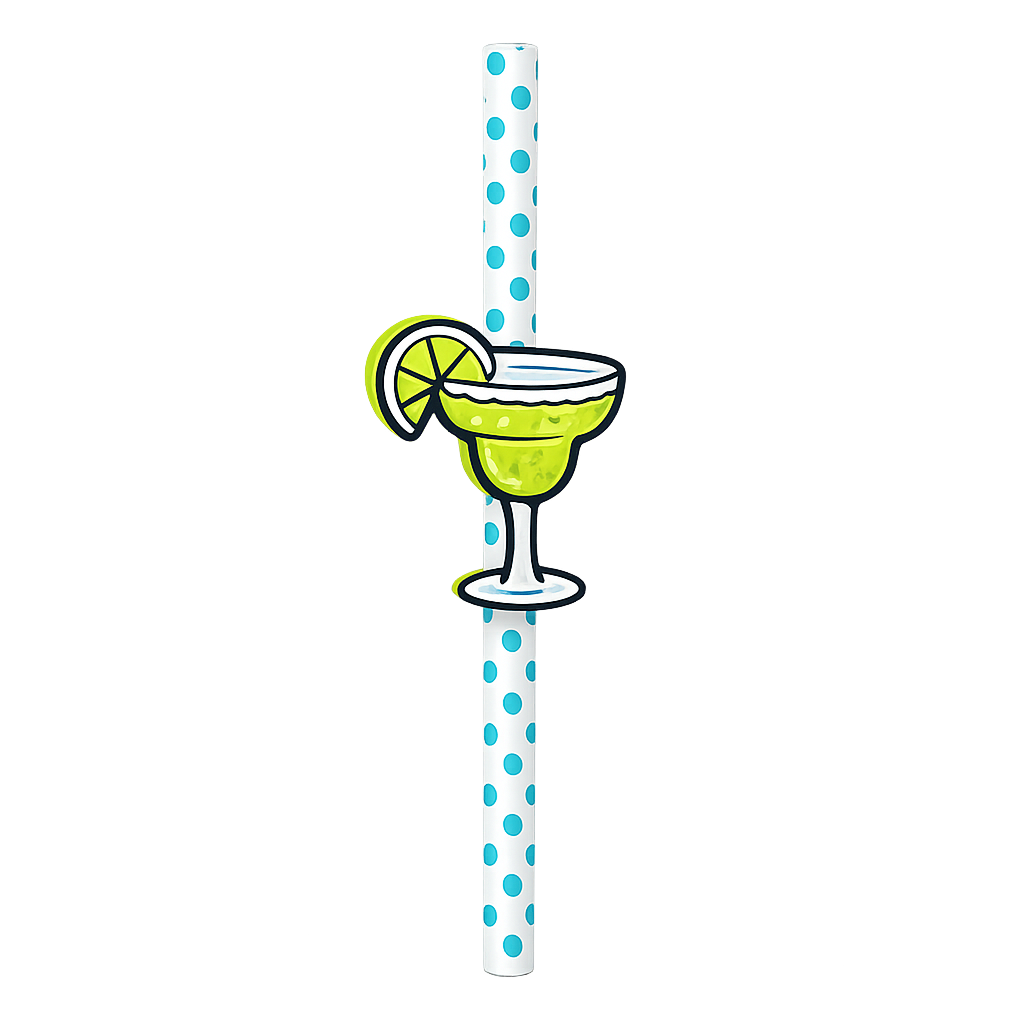 Margarita Straw Charm