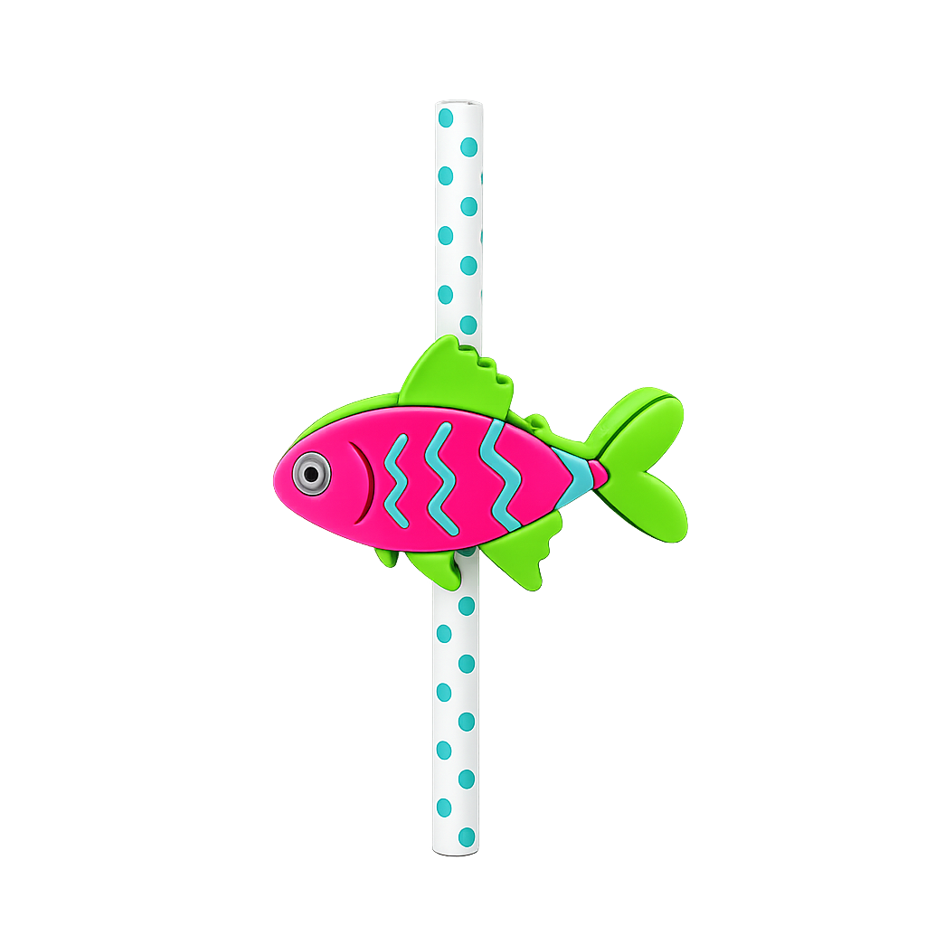 Colorful Fish Straw Charm